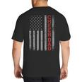 American Flag Cheer Dad Vintage Patriotic Father Cheerleader Big And Tall Men's T-Shirt Back Print