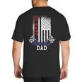 American Flag Go Kart Racing Race Dad Flag Big And Tall Men's T-Shirt Back Print