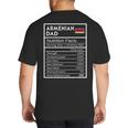 Armenian Dad Nutrition Facts National Pride For Dad Big And Tall Men's T-Shirt Back Print