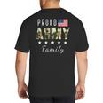 Army Graduation Proud Military Family Mom Dad Brother Sister Big And Tall Men's T-Shirt Back Print