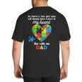 Autism Dad Of Autism Daughter Daddy Shirts Autistic Support Big And Tall Men's T-Shirt Back Print