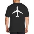 Aviation Geek Airplane Pilot Dad Husband Father's Day Xmas Big And Tall Men's T-Shirt Back Print