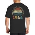 Awesome Since January 1966 60 Year Old 60th Birthday Men Dad Big And Tall Men's T-Shirt Back Print