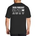 Baby Coming Soon 2026 Forecast Baby Shower New Dad Mom Big And Tall Men's T-Shirt Back Print