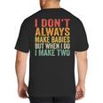 Baby Twins For Pregnant Mum Dad Big And Tall Men's T-Shirt Back Print