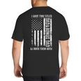 ON BACK I Have Two Titles Dad Bonus Dad Fathers Day Step Dad Big And Tall Men's T-Shirt Back Print ON BACK I Have Two Titles Dad Bonus Dad Fathers Day Step Dad Big And Tall Men's T-Shirt Back Print