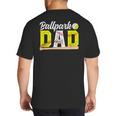 Ballpark Dad Baseball Softball Dad Of Ballers Big And Tall Men's T-Shirt Back Print