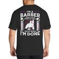 Barber s For Men Dad Hairstyling Humor Quote Small Big And Tall Men's T-Shirt Back Print