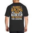 Barrel Racing Dad Horse Barrel Racer Big And Tall Men's T-Shirt Back Print