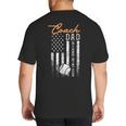 Baseball Coach Dad Like A Normal Dad Only Cooler USA Flag Big And Tall Men's T-Shirt Back Print