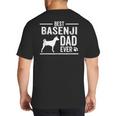 Basenji Dad Best Dog Owner Ever T-Shirt Big And Tall Men's T-Shirt Back Print