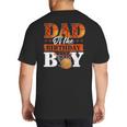 Basketball DAD Of The Birthday Boy Family Matching Big And Tall Men's T-Shirt Back Print