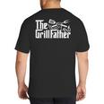 Bbq Dad Retro Grill Father Father's Day Big And Tall Men's T-Shirt Back Print