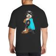 Bernedoodle I Love Dad Tattoo Apparel Dog Dad Dads Big And Tall Men's T-Shirt Back Print