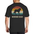 Berner Dad For Men Bernese Mountain Dog Vintage Dad Big And Tall Men's T-Shirt Back Print
