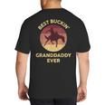 Best Buckin' Granddaddy Western Rodeo Cowboy Bucking Horse Big And Tall Men's T-Shirt Back Print