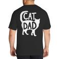 Best Cat Dad Fathers Day Men Kitty Daddy Papa Christmas Meow Big And Tall Men's T-Shirt Back Print