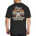 Best Cavapoo Dad Ever Vintage Retro Dog Dad Big And Tall Men's T-Shirt Back Print