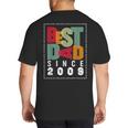 Best Dad Since 2009 Fathers Day Retro Vintage Big And Tall Men's T-Shirt Back Print