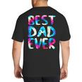 Best Dad Ever Colorful Tie Dye Fathers Day Big And Tall Men's T-Shirt Back Print