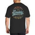 Best Daddy Ever Father's Day Daddy Vintage Emblem Big And Tall Men's T-Shirt Back Print
