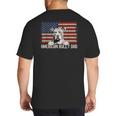 Best Dog Dad Ever American Flag American Bully Dad Big And Tall Men's T-Shirt Back Print