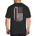 Best Dog Dad Ever American Flag For Best Father Big And Tall Men's T-Shirt Back Print