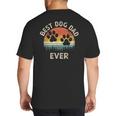 Best Dog Dad Ever Vintage Father's Day Dog Lover Big And Tall Men's T-Shirt Back Print