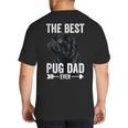 Best Pug Dad Ever Fathers Day Cute Daddy Dad Pug Big And Tall Men's T-Shirt Back Print