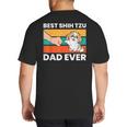 Best Shih Tzu Dad Ever Shih Tzu Big And Tall Men's T-Shirt Back Print
