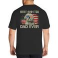 Best Shih Tzu Dad Ever Tshirt Dog Lover American Flag Big And Tall Men's T-Shirt Back Print