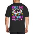 Bonus Dad Of The Birthday Girl Rolling Skate Bday Family Big And Tall Men's T-Shirt Back Print