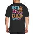 Boots Or Bows Dad Loves You Gender Reveal Daddy Big And Tall Men's T-Shirt Back Print