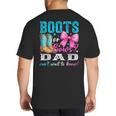Boots Or Bows Dad Loves You Gender Reveal Party Big And Tall Men's T-Shirt Back Print