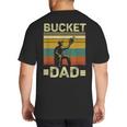 Bucket Dad Softball Dad Baseball Coach Father's Day Big And Tall Men's T-Shirt Back Print