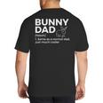 Bunny Dad Definition Rabbit Lover Big And Tall Men's T-Shirt Back Print