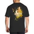 Calico Cat With Flowers For Mom Dad Women Men Kids Botanical Big And Tall Men's T-Shirt Back Print