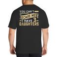 You Can't Scare Me I Have Three Daughters Retro Dad Big And Tall Men's T-Shirt Back Print You Can't Scare Me I Have Three Daughters Retro Dad Big And Tall Men's T-Shirt Back Print
