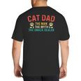 Cat Dad The Man The Myth Cat Lover Kitten Owner Kitty Big And Tall Men's T-Shirt Back Print