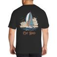 Cat Dad Vintage Catamaran Sailing Big And Tall Men's T-Shirt Back Print