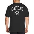 Cat Dad Vintage Distressed Cat Paw Big And Tall Men's T-Shirt Back Print