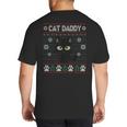 Cat Daddy Ugly Christmas Sweater Pajama Kitty Cat Lover Xmas Big And Tall Men's T-Shirt Back Print