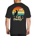 Cat Daddy Vintage Cat Lover Cat Dad Fathers Day Big And Tall Men's T-Shirt Back Print