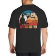 Cat Loving Daddy Fathers Day Mens None Best Cat Dad Ever Paw Fist Bump Fathers Day TeeShirt Small US Big And Tall Men's T-Shirt Back Print