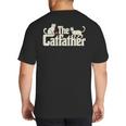 The Catfather Cat Dad Father's Day Cat Lover Big And Tall Men's T-Shirt Back Print
