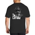 The Catfather Fathersday Best Birthday Cat Dad Big And Tall Men's T-Shirt Back Print