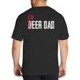 Cheer Dad Beer Dad Cheerleading Father Father's Day Big And Tall Men's T-Shirt Back Print
