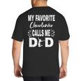Cheer Dad My Favorite Cheerleader Calls Me Dad Big And Tall Men's T-Shirt Back Print
