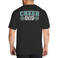 Cheer Dad My Favorite Cheerleader Calls Me Dad Teal Blue Big And Tall Men's T-Shirt Back Print