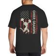 Cheer Grandpa US Flag Dad Patriotic Cheerleader Fathers Day Big And Tall Men's T-Shirt Back Print